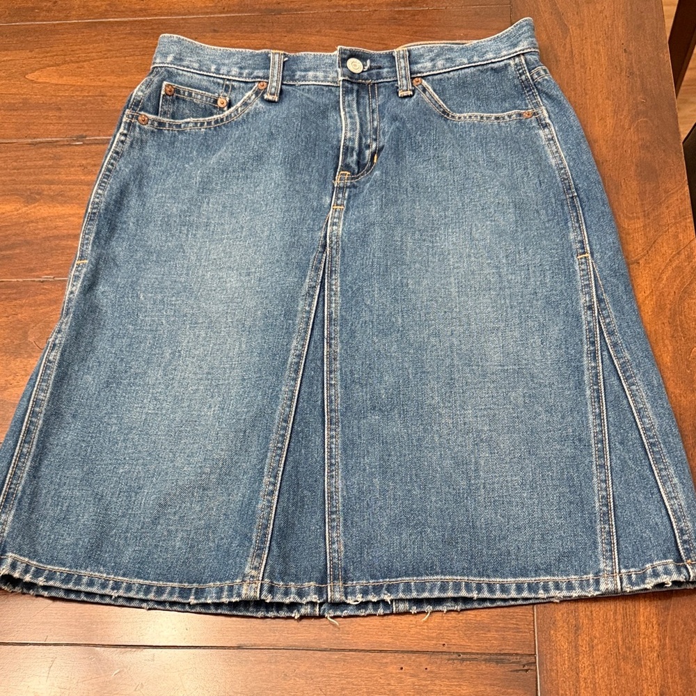 Gap Classic Blue Denim A-Line Skirt